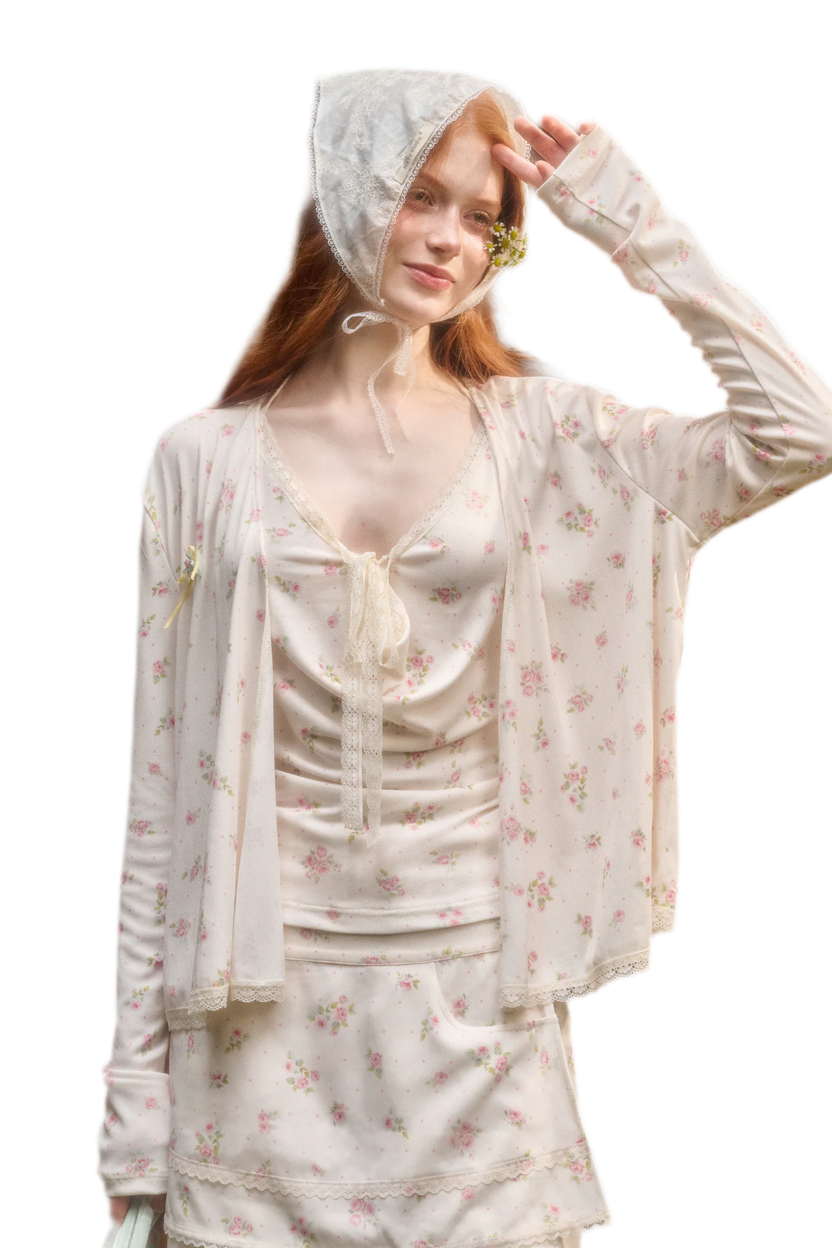 Watercolor Floral Knit Set