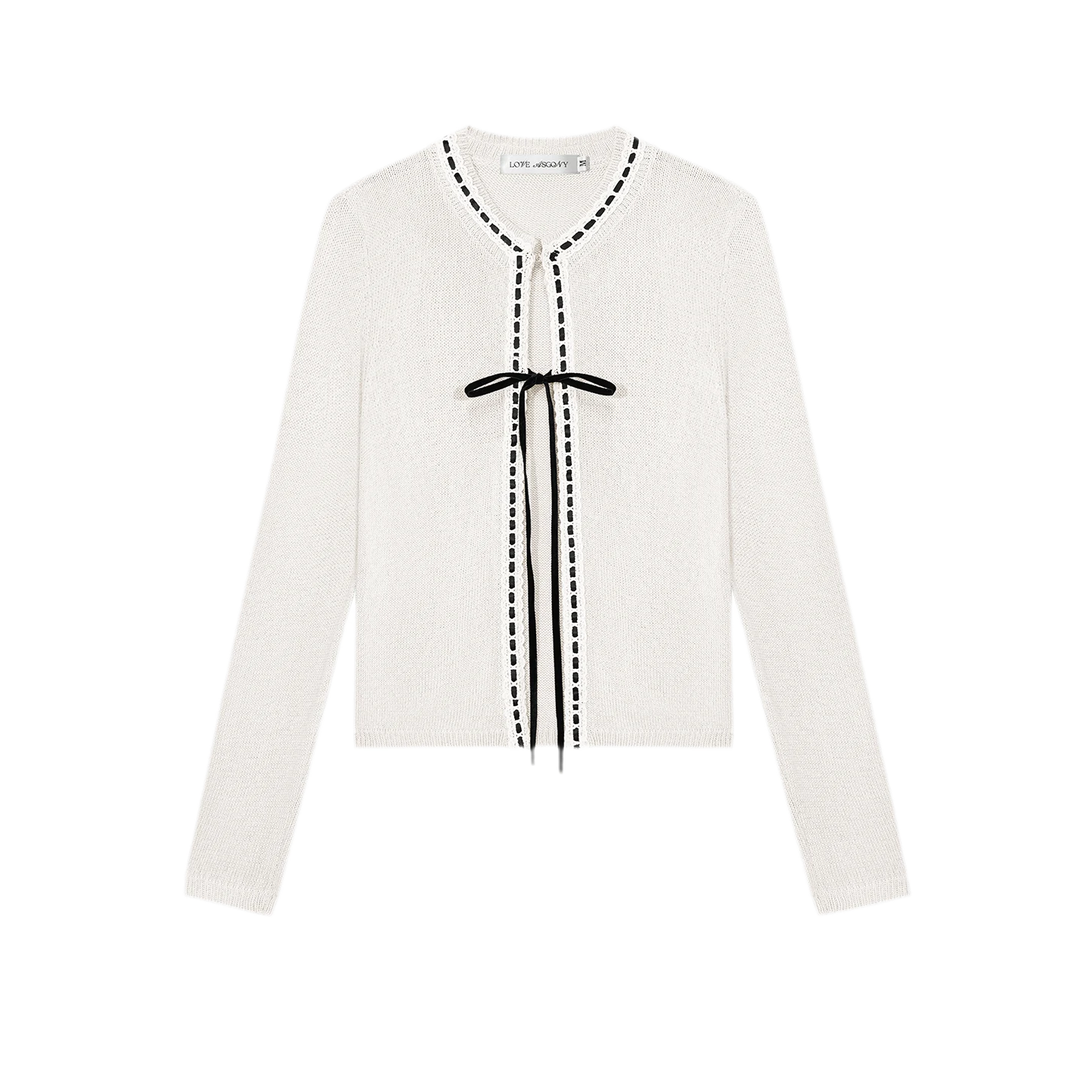 Fine Knit Contrast Trim Cardigan