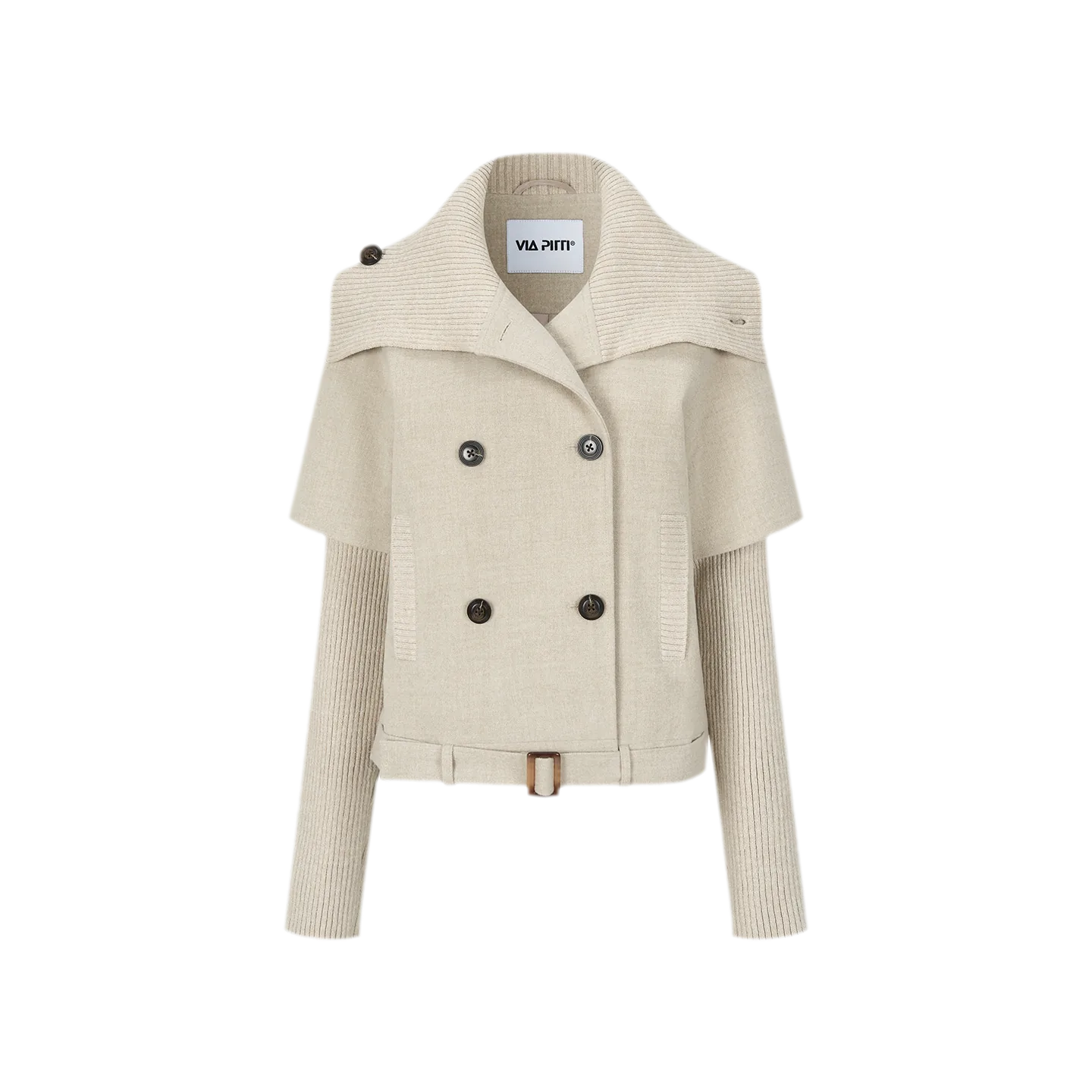 Cape Collar Cropped Jacket
