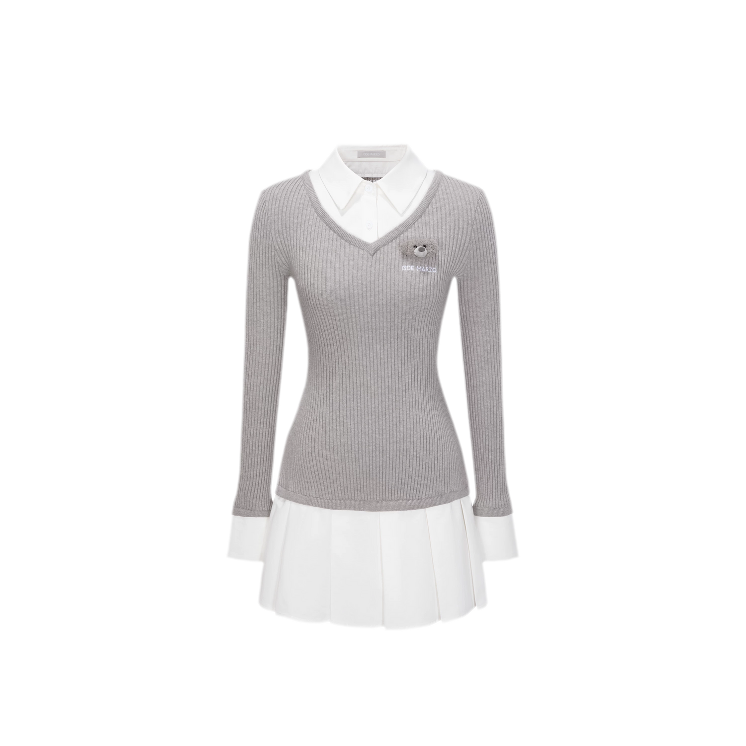 Faux Layered Knit Dress