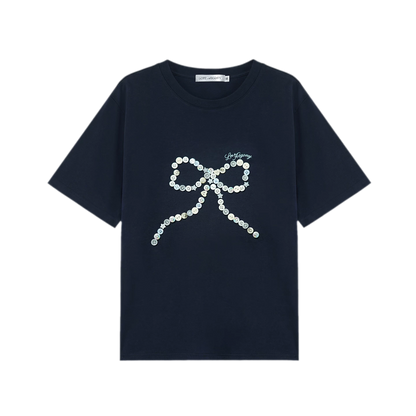 Hand-Sewn Bow T-Shirt