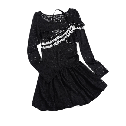 Mini-Kleid aus strukturierter Spitze mit Cut-outs