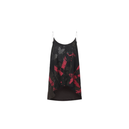 Graffiti Rhinestone Halter Cami