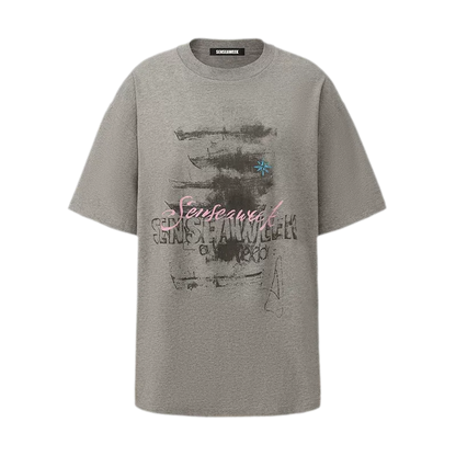 Cotton Rhinestone Graphic T-Shirt