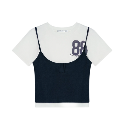 Vintage Layered Raglan Tee