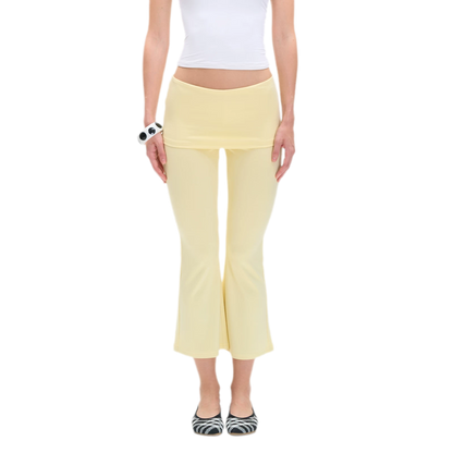 Capri Foldover Flare Pants