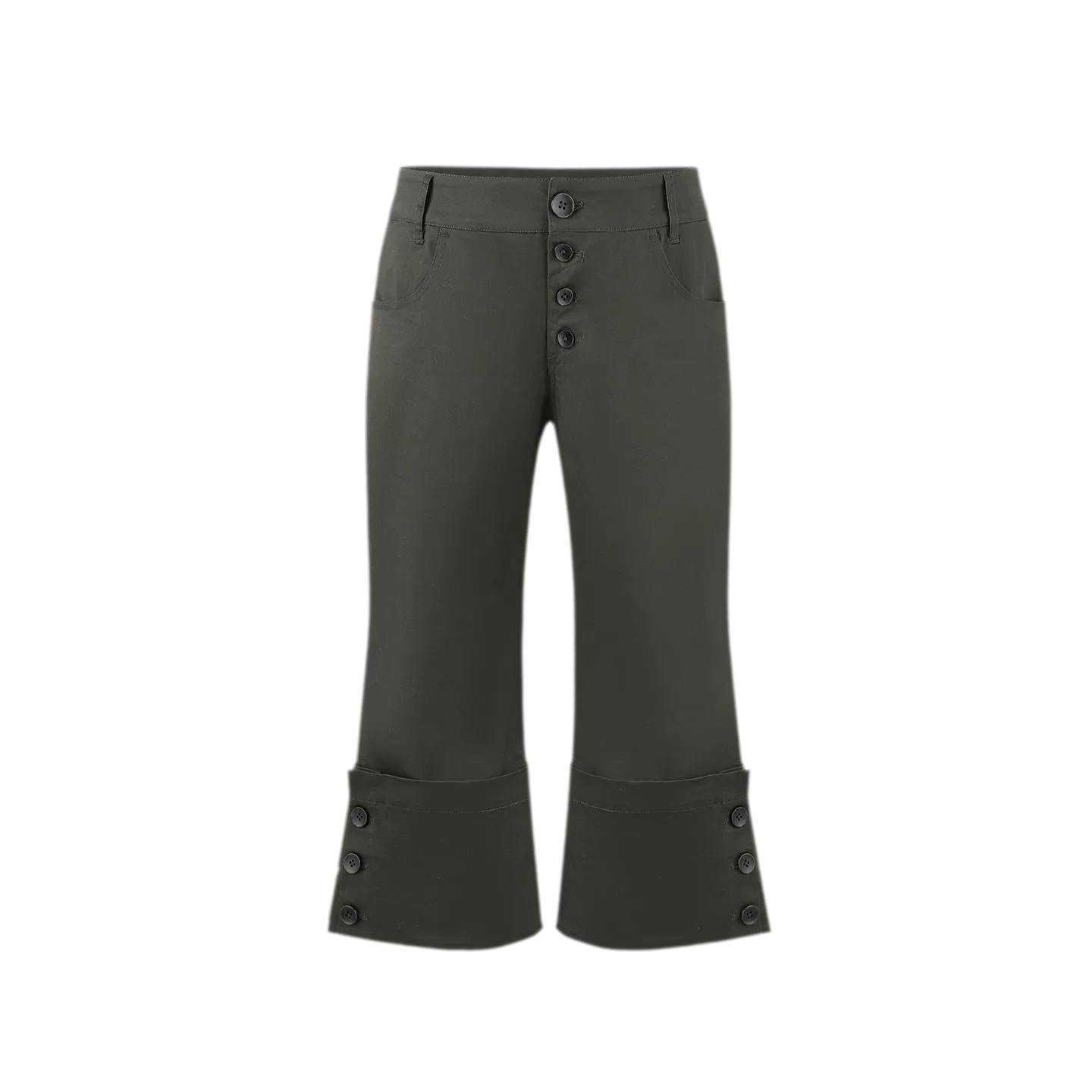 Vintage Turn-Up Cropped Pants