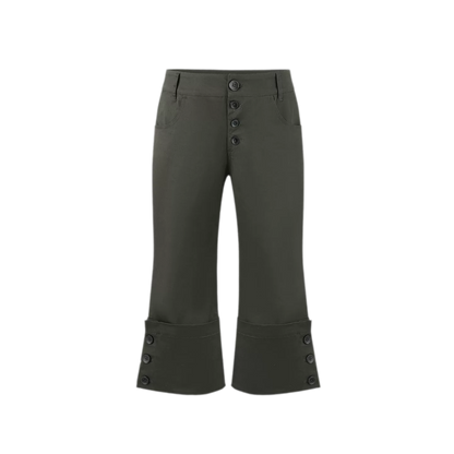 Vintage Turn-Up Cropped Pants