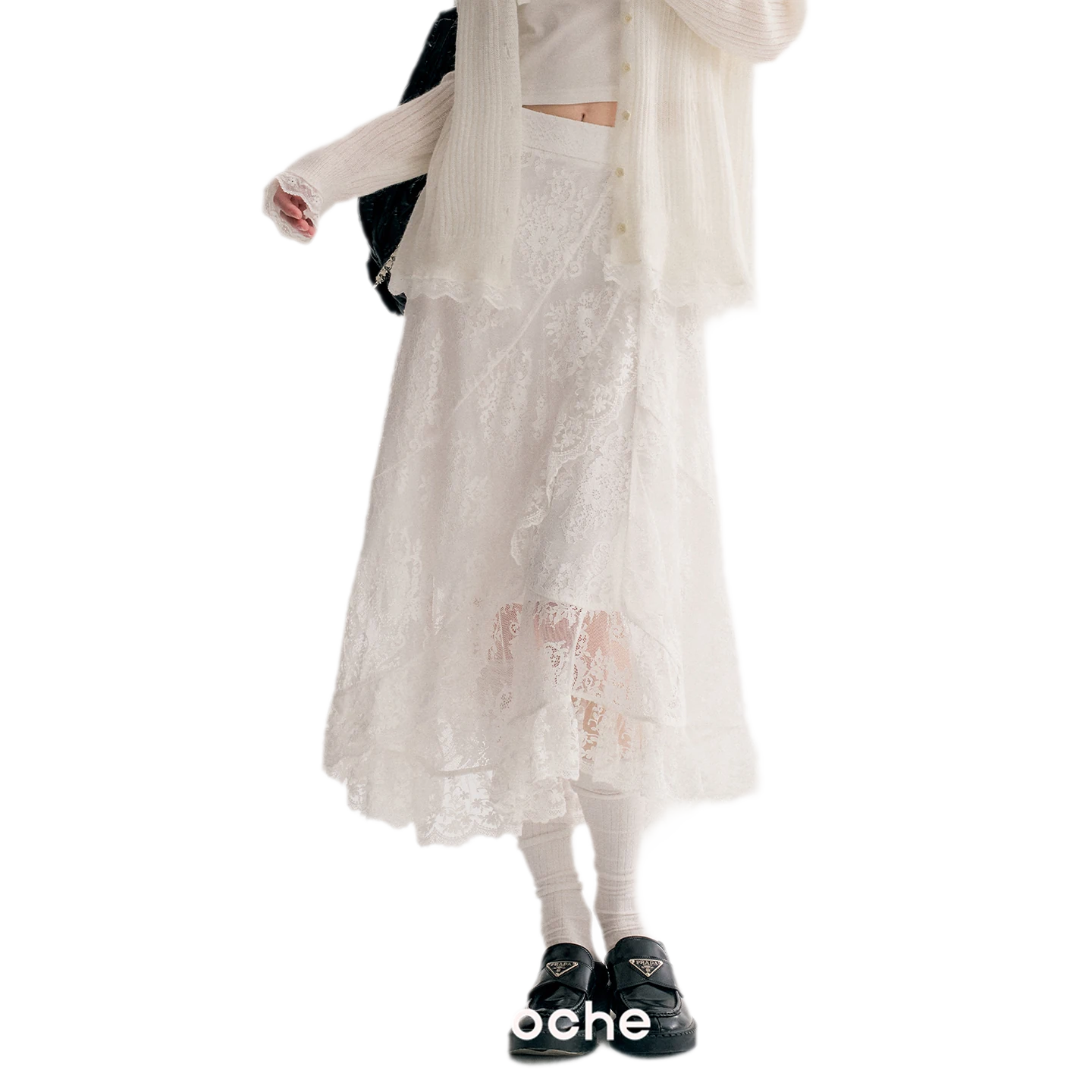 Layered Lace A-Line Skirt