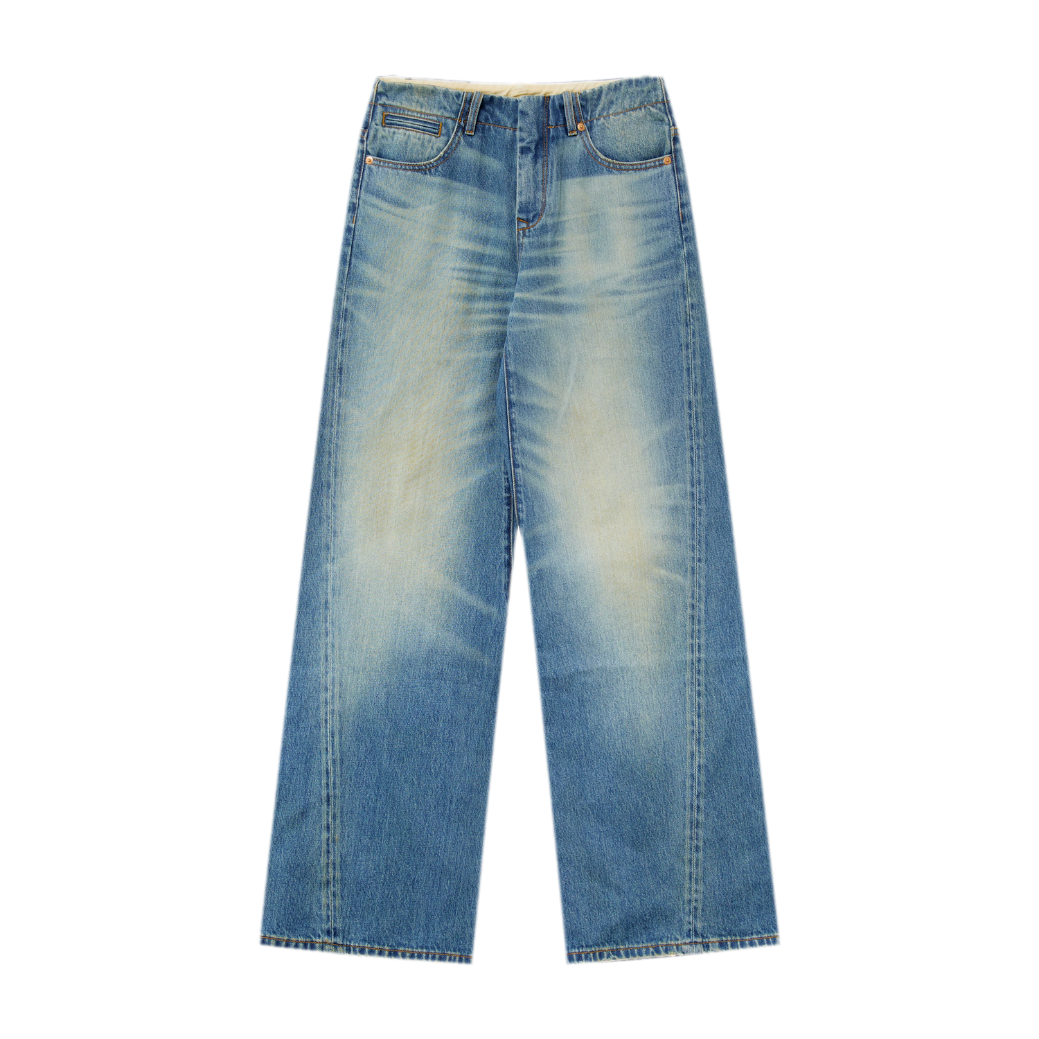 Vintage Wash Wide Jeans