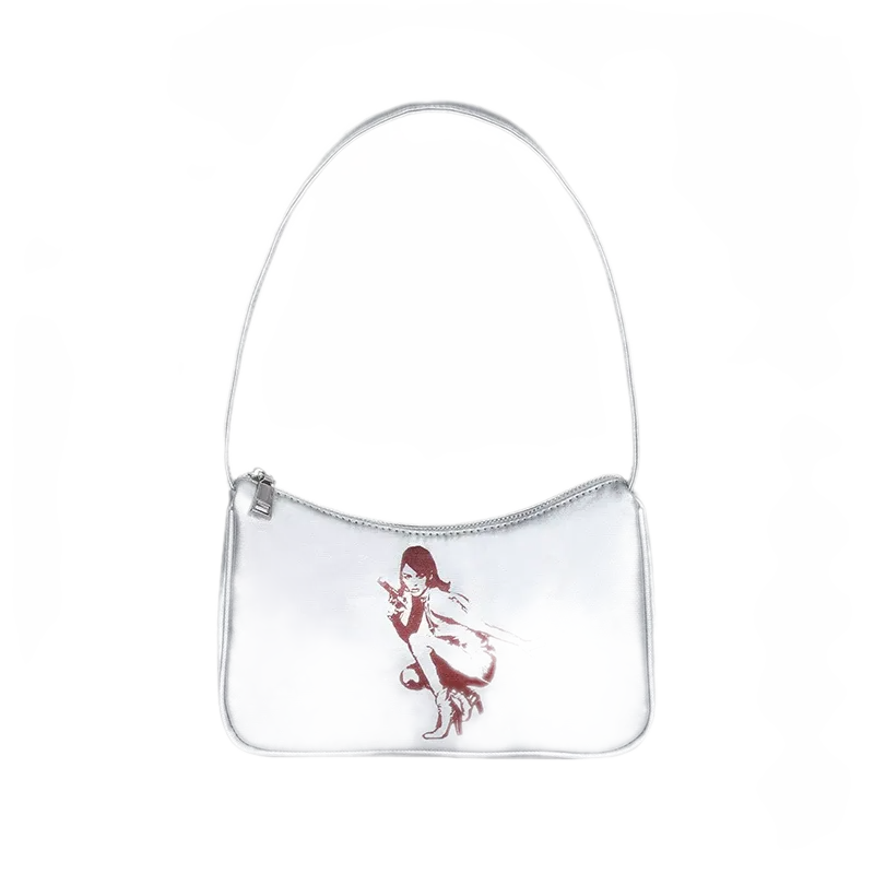 Silver Hobo Handbag