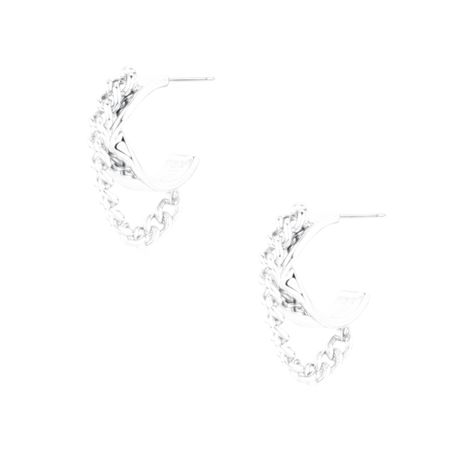 Mobius Line Stud Earrings