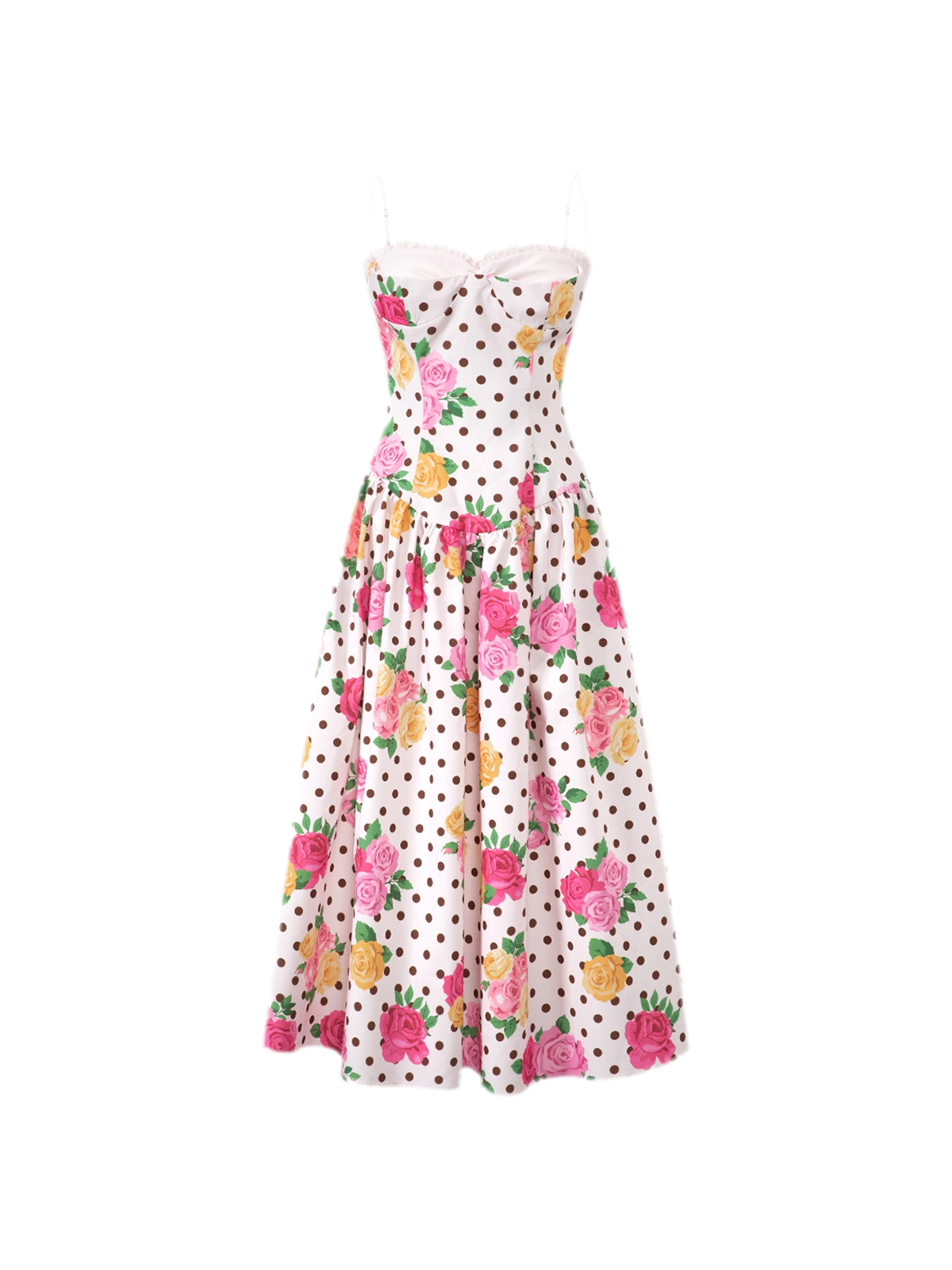 Lyocell Polka Dot Midi Dress