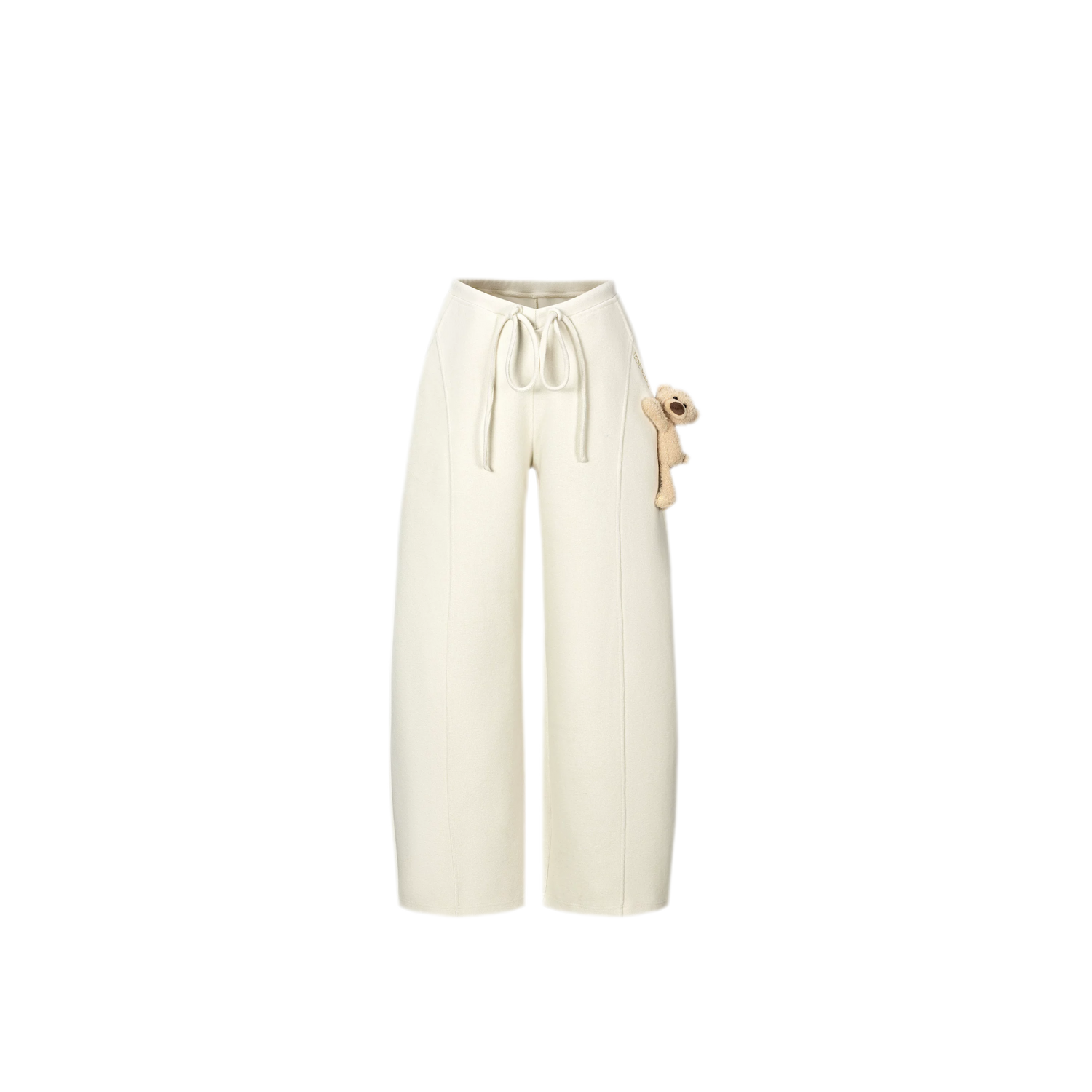 Fleece V-Waist Wide-Leg Pants