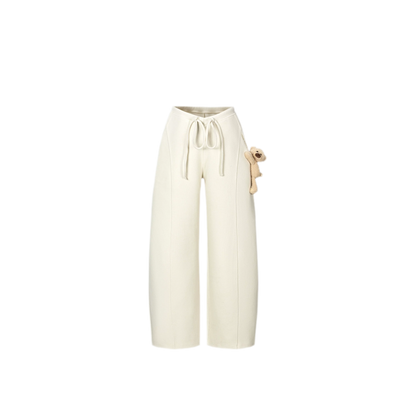 Fleece V-Waist Wide-Leg Pants