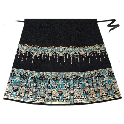 华烛点翠 Jade Candlelight Brocade Mamian Skirt
