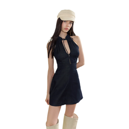 Sleeveless Halter Dress