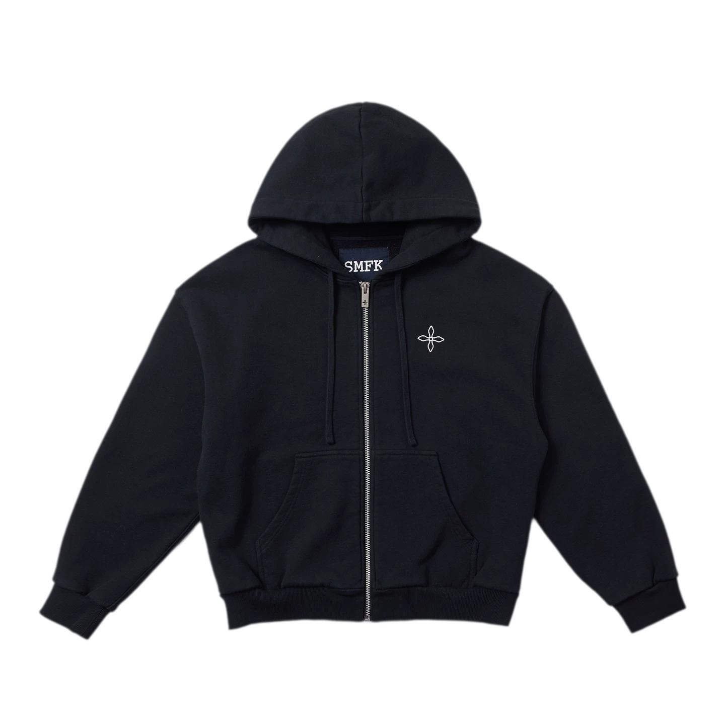 Cross Statue Oversized Zip-Up Hoodie