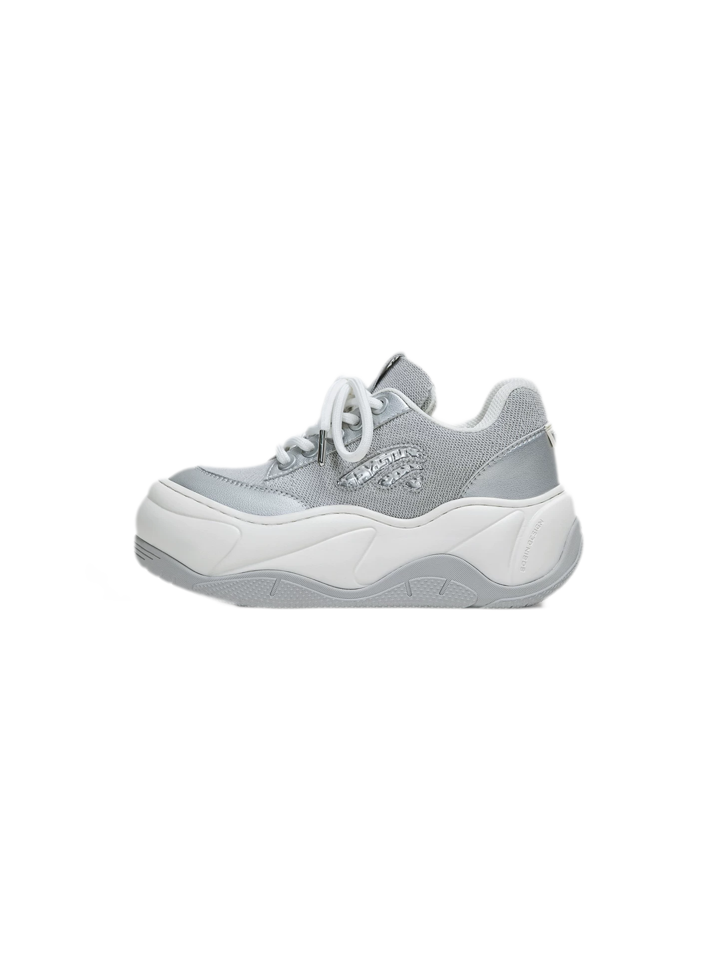 Silver Platform Sneakers