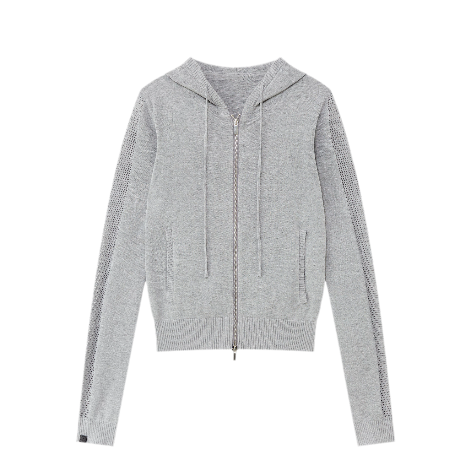 Viscose Honeycomb Hooded Cardigan