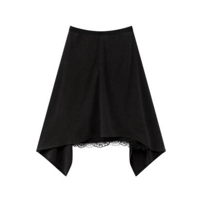 Lyocell Asymmetric Lace Skirt