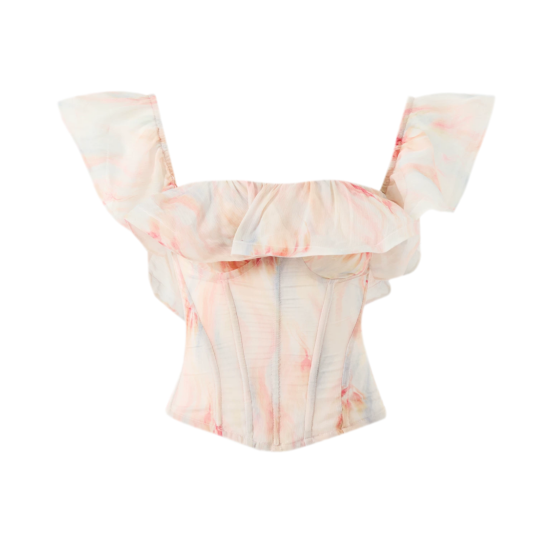CORSELET Rainbow Ruffle Corset Bustier – view 19