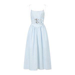 Blue Polka Dot (Long) / XS