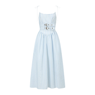 Blue Polka Dot (Long) / XS