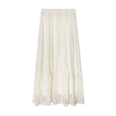 White Long Skirt / S