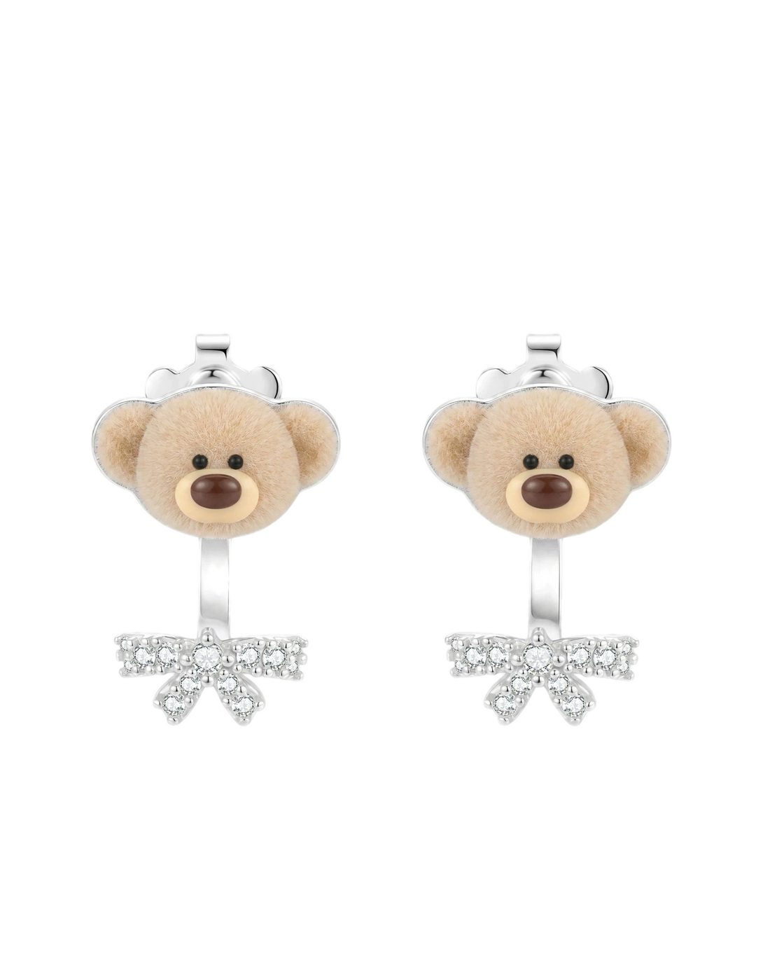 13DE MARZO Bow Bear Stud Earrings – Coffee