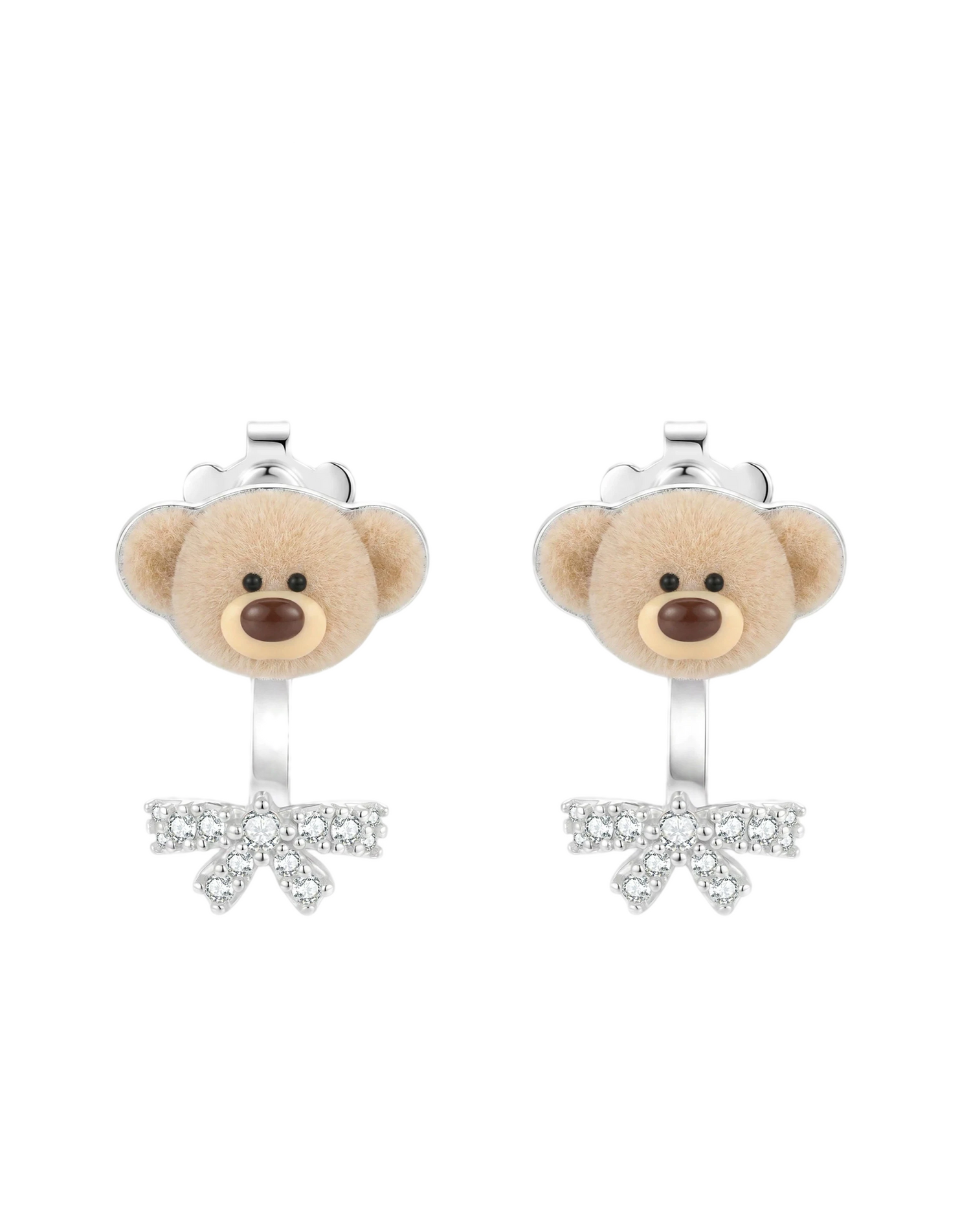Bow Bear Stud Earrings