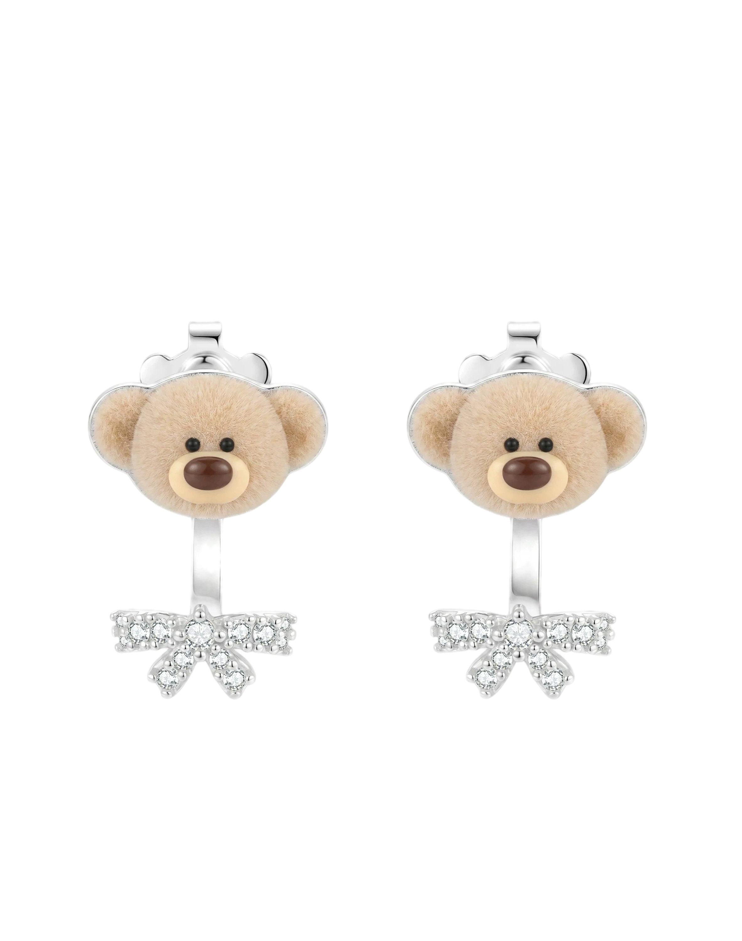 Bow Bear Stud Earrings