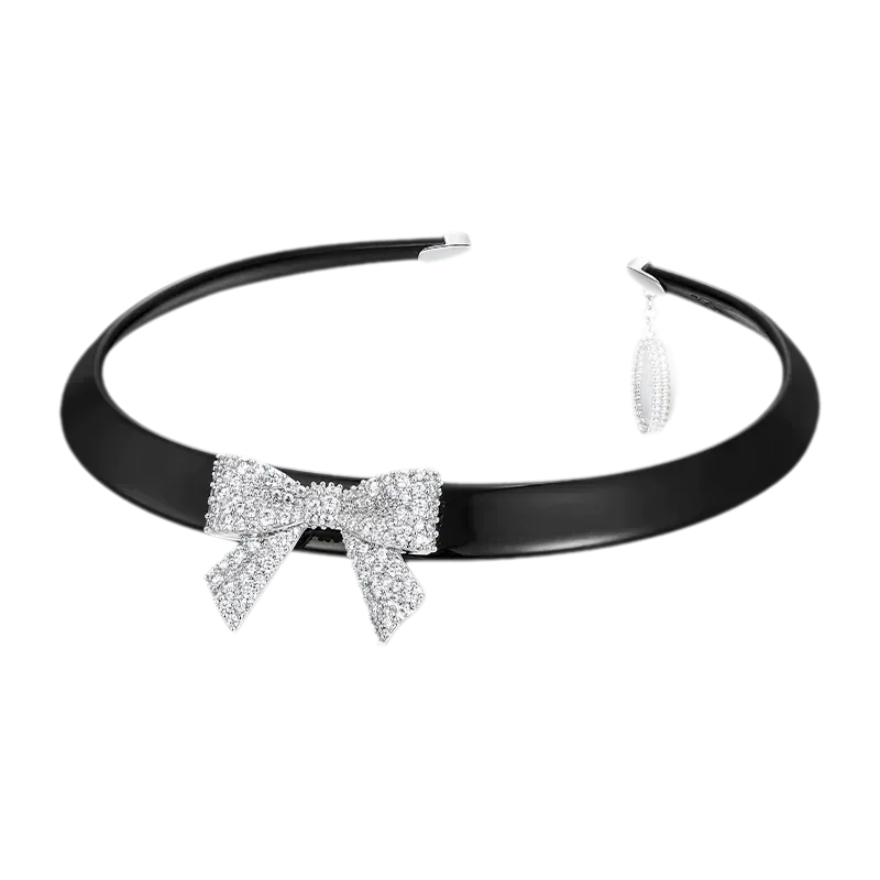 Crystal Bow Collar Jewelry