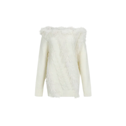 Wool Blend Off-Shoulder Sweater