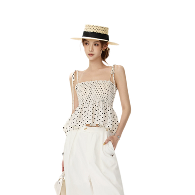 White Polka Dot / S
