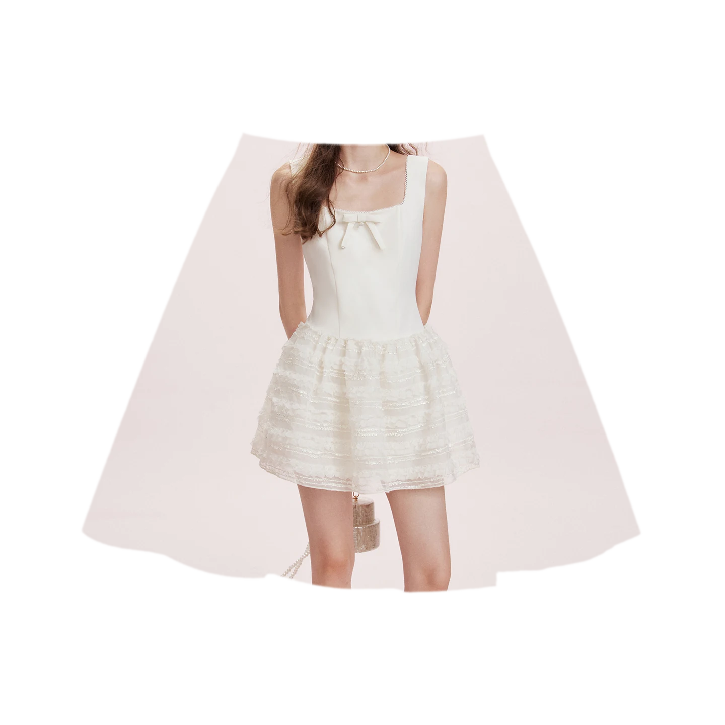 Matte Bow A-Line Dress