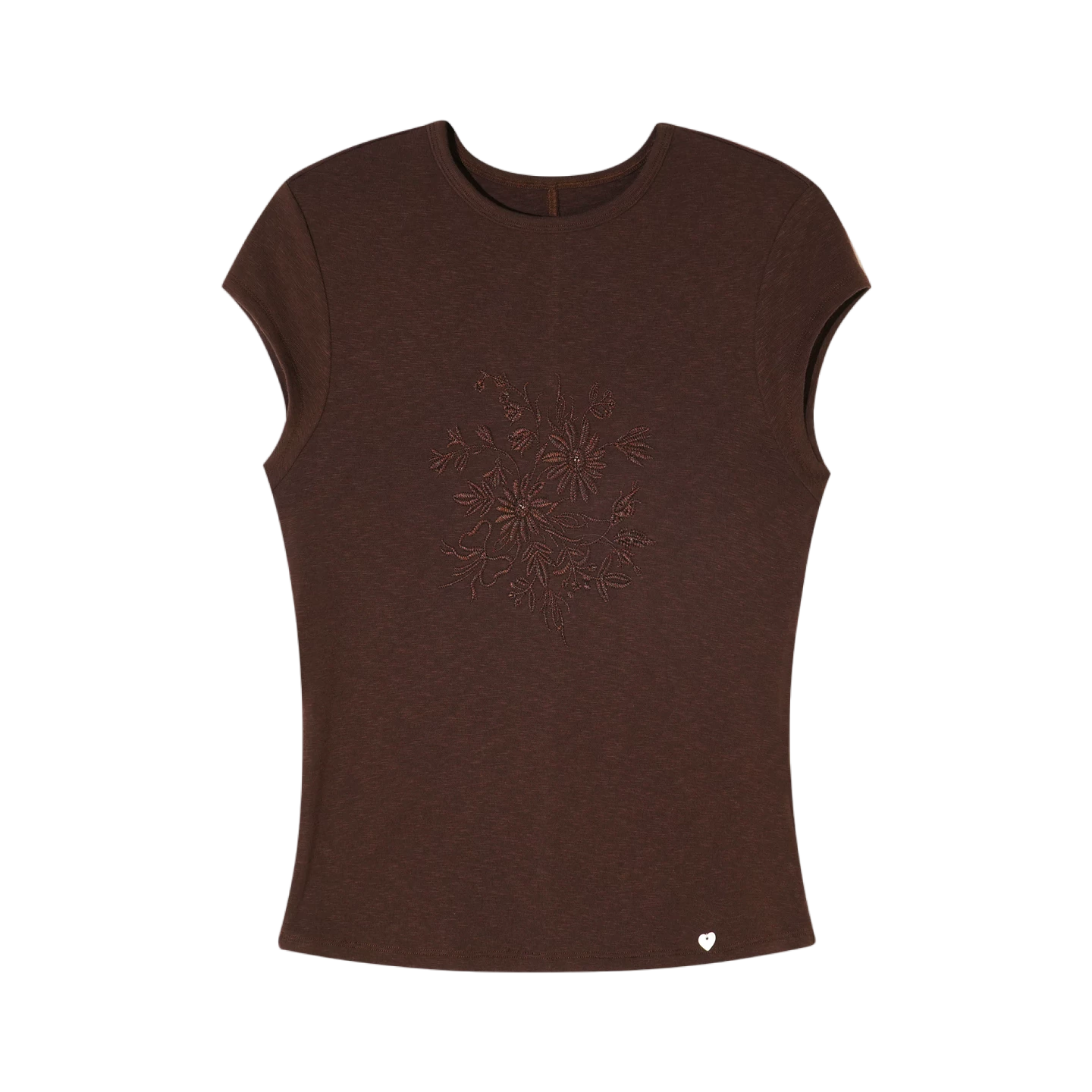 Embroidered Slim Fit Round Neck T-shirt