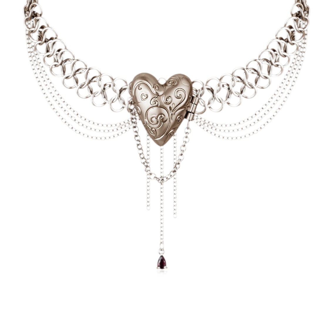 Vintage Heart Pendant Necklace