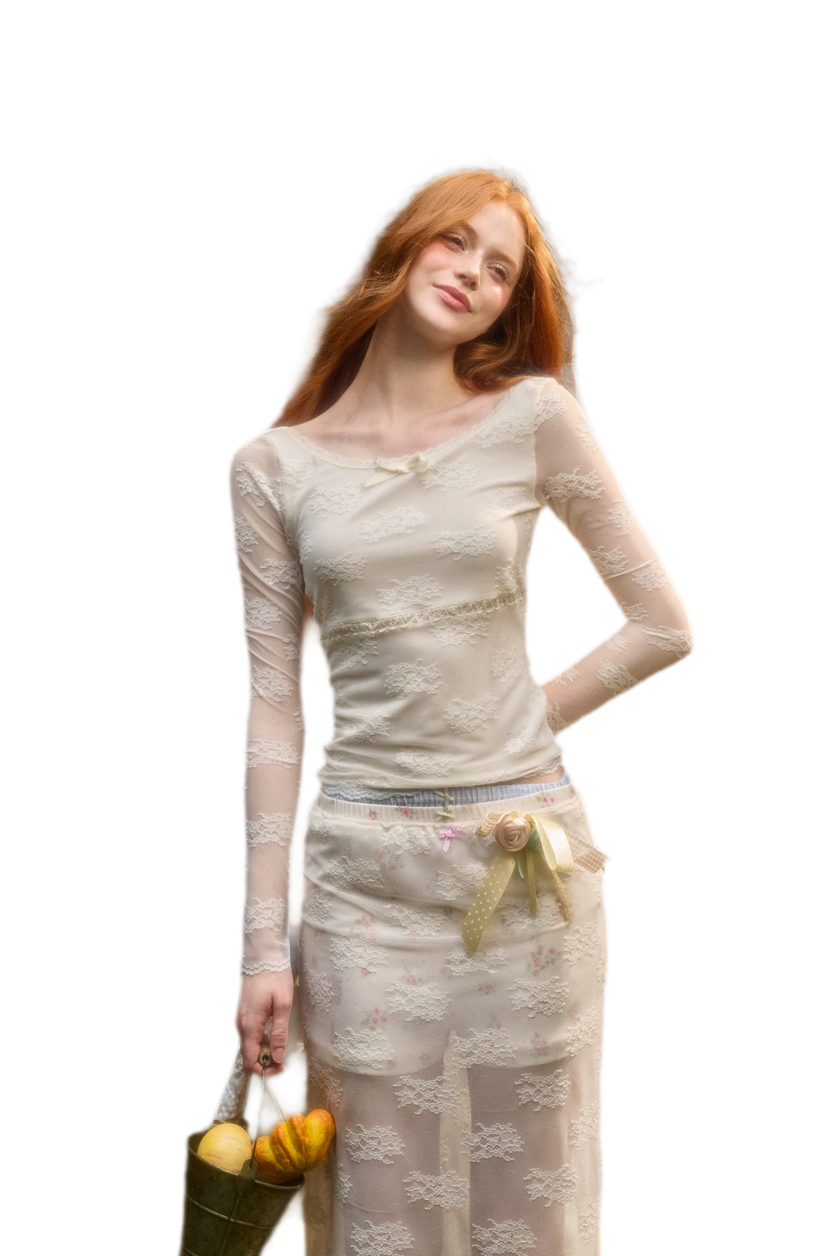 Stretch Lace Layered Skirt Set