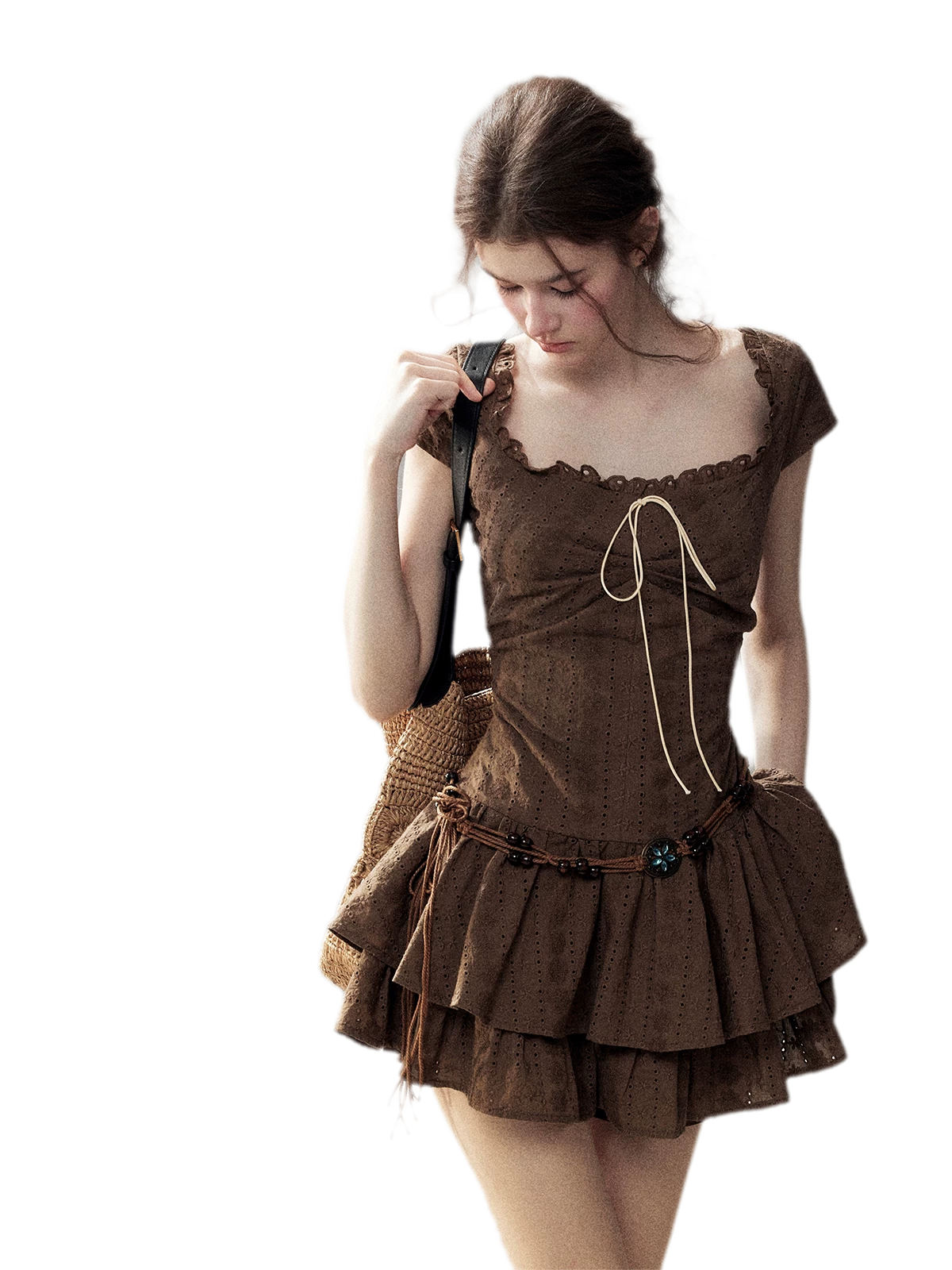 Cotton Eyelet Midi Dress
