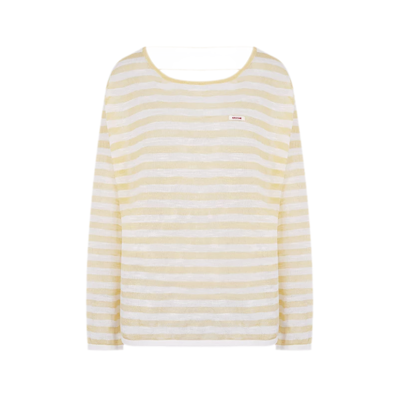 Striped Open-Back Cover-Up