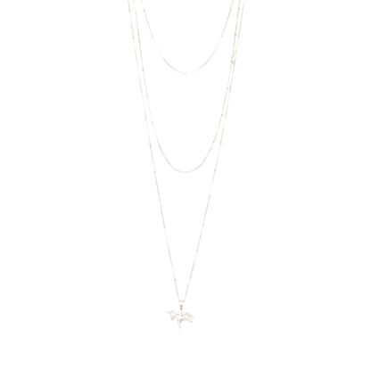 Coffee Gold Layered Sweater Necklace