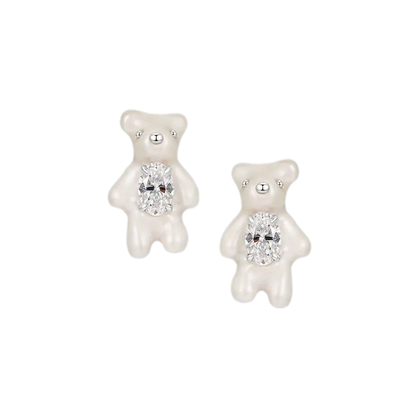 Pearl Bear Statement Earrings