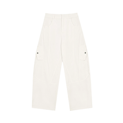 Deconstructed Curved Cargo Pants
