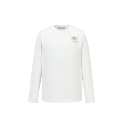 Embroidered Bear Crewneck T-Shirt