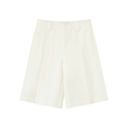 Pleated Bermuda Shorts