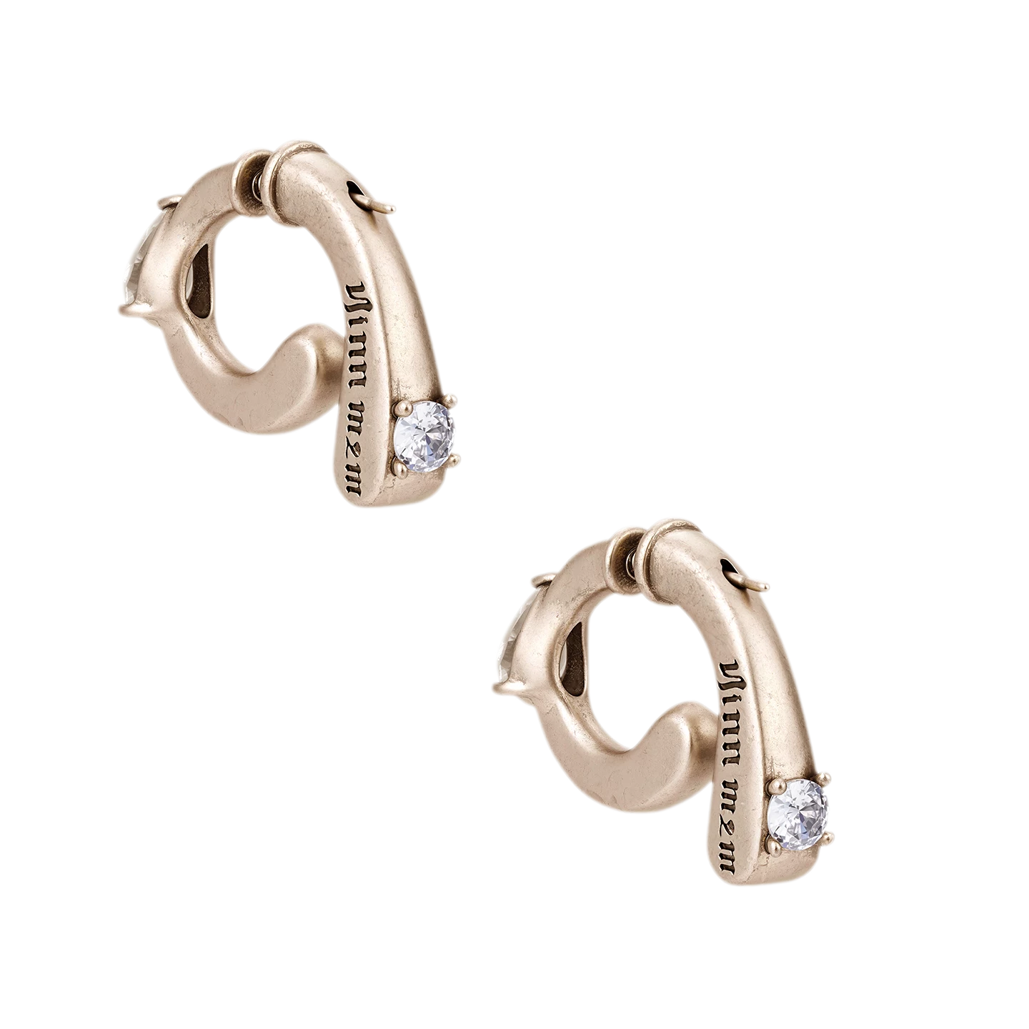 Vintage Gold &amp; Silver Zircon Earrings