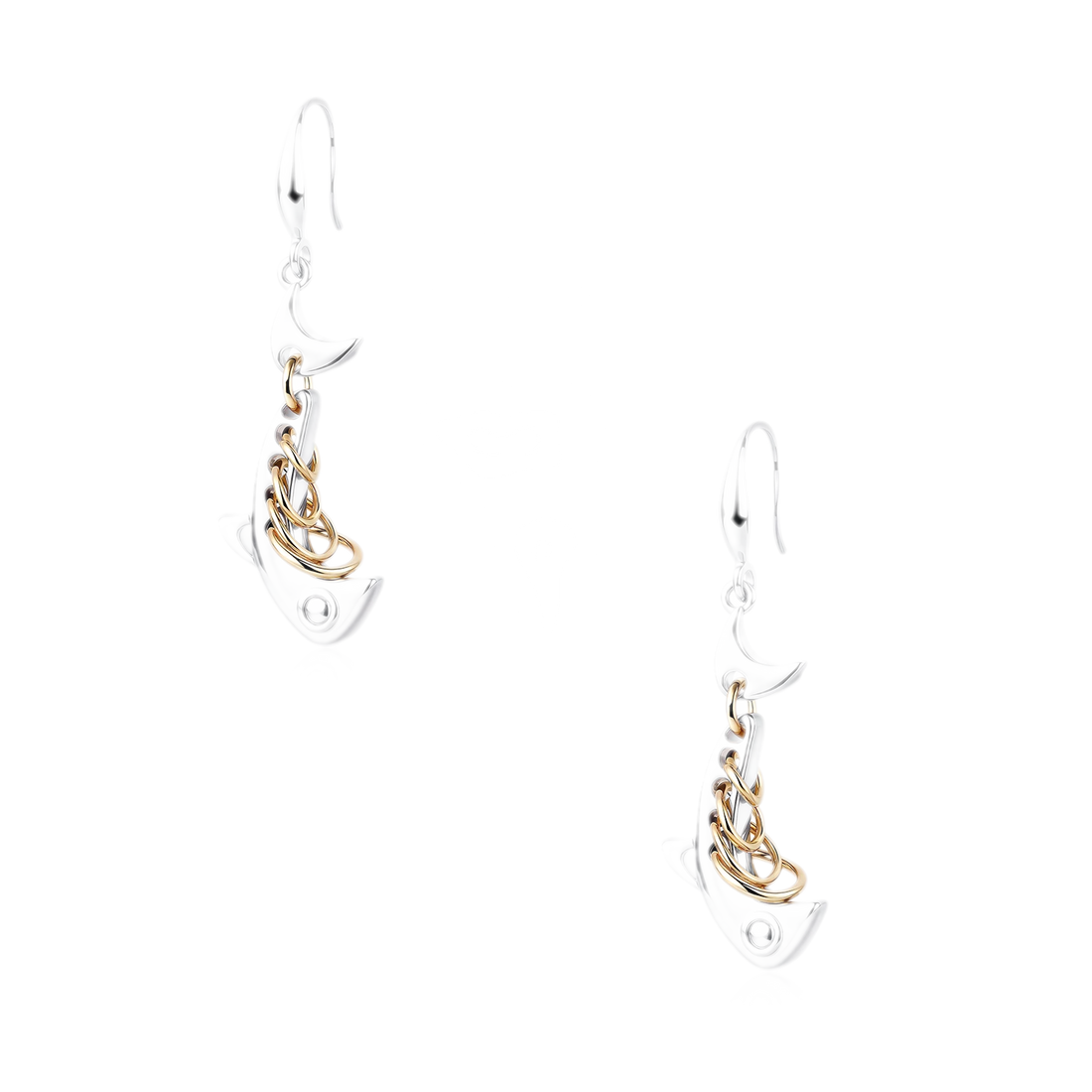 Vintage Fishbone Chain Earrings
