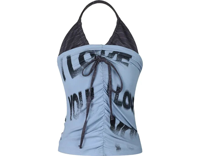 Halter Ruched Bustier Top