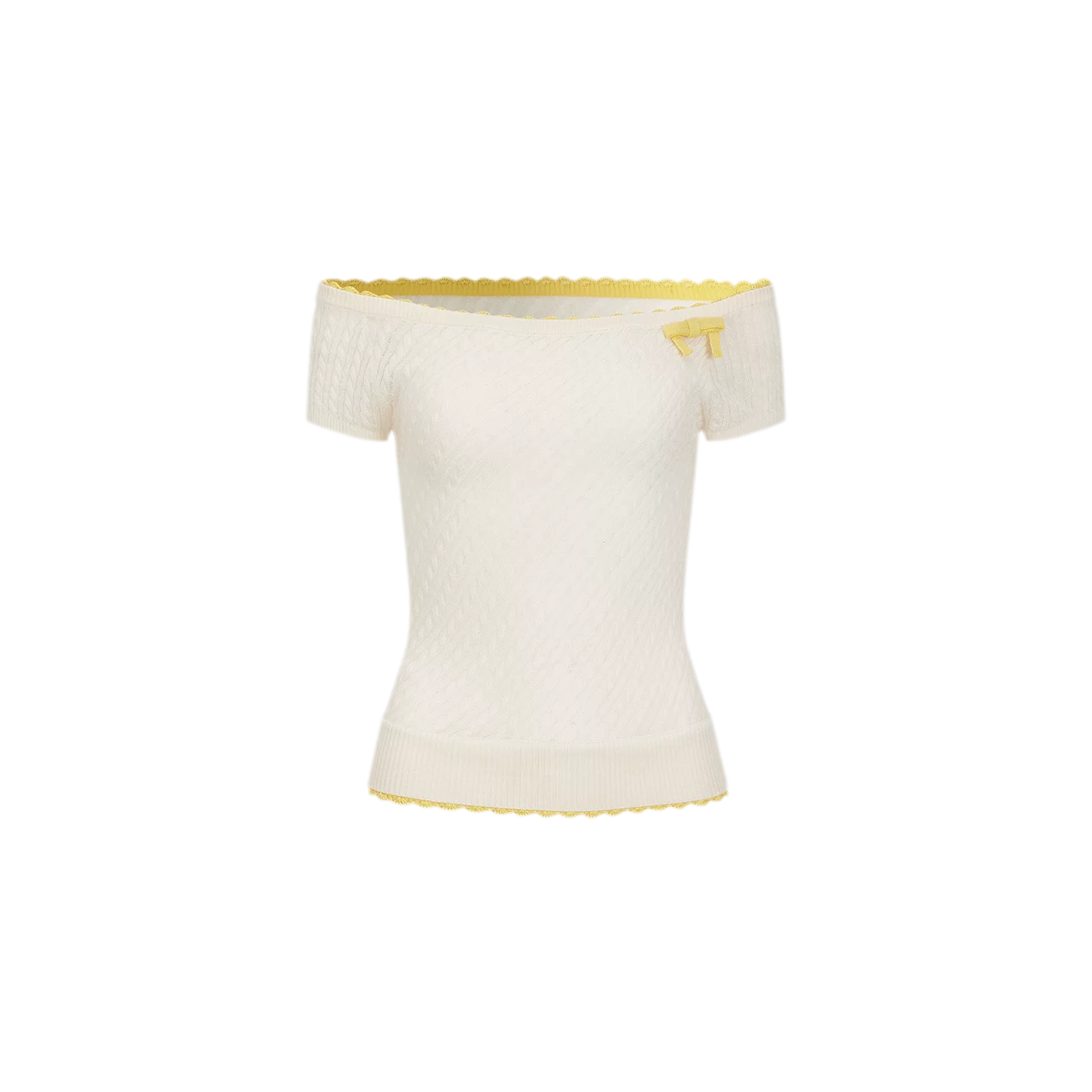 Off-Shoulder Knit Tee